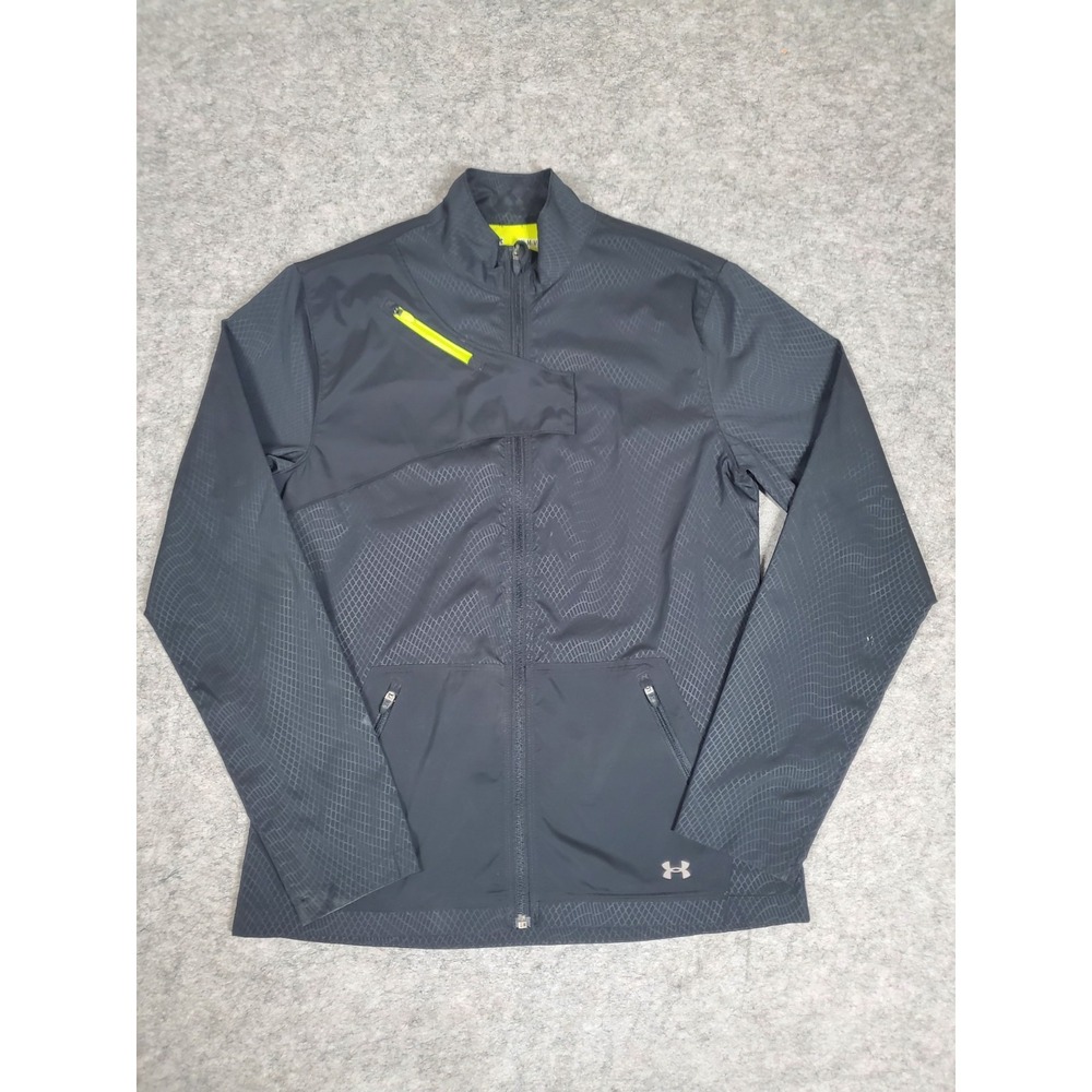 Under Armour Semi-Fitted Heat Gear Cataylst Running Jacket Size Medium Black